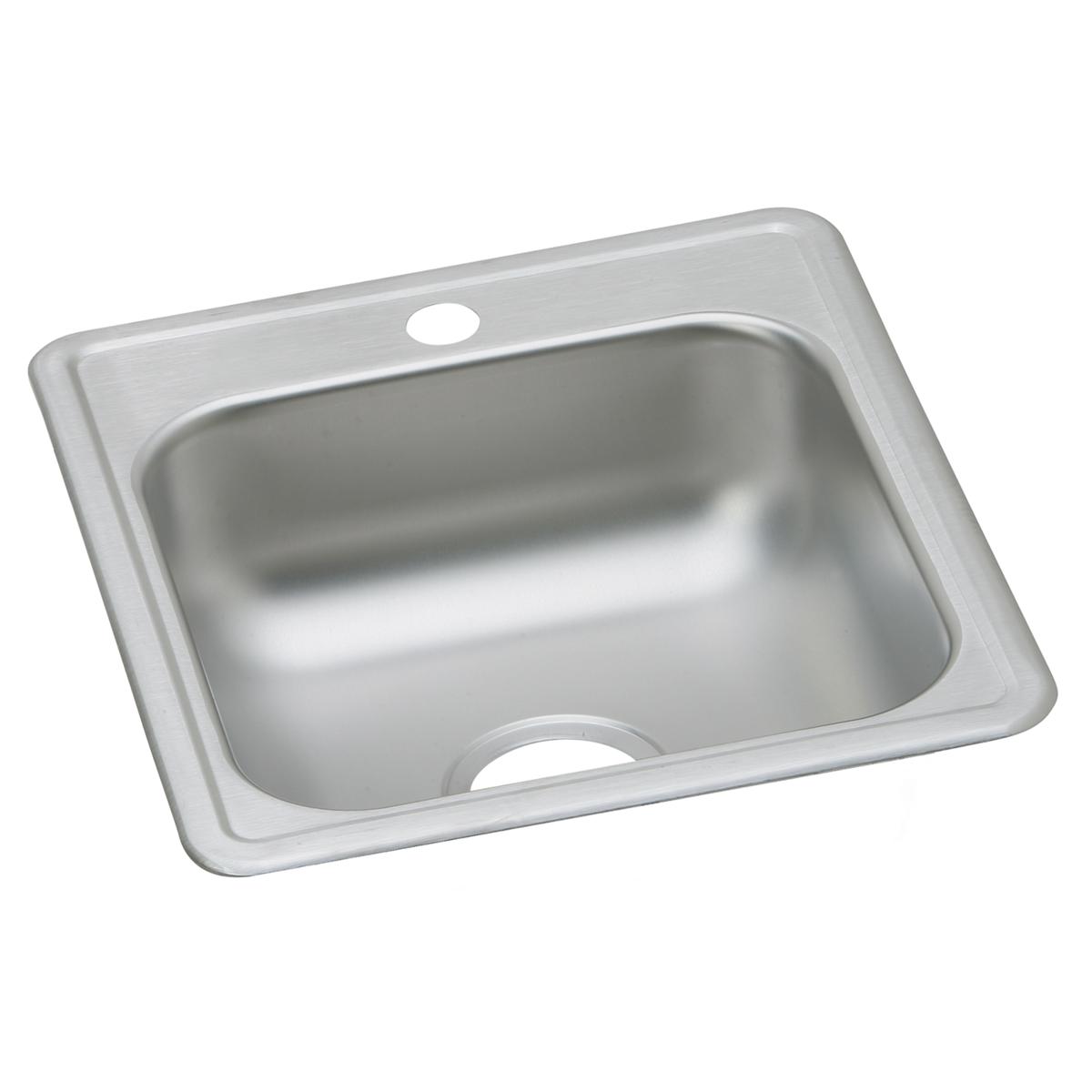 Elkay Dayton Stainless Steel 17" x 21-1/4" x 6-1/2", 1-Hole Single Bowl Drop-in Bar Sink D117211
