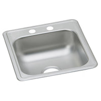 Elkay Dayton Stainless Steel 17" x 21-1/4" x 6-1/2", 2-Hole Single Bowl Drop-in Bar Sink D117212