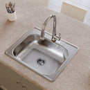 Elkay 22 Gauge Stainless Steel 25" x 21.25" x 6.5625" Single Bowl Drop-in Kitchen Sink D12521X