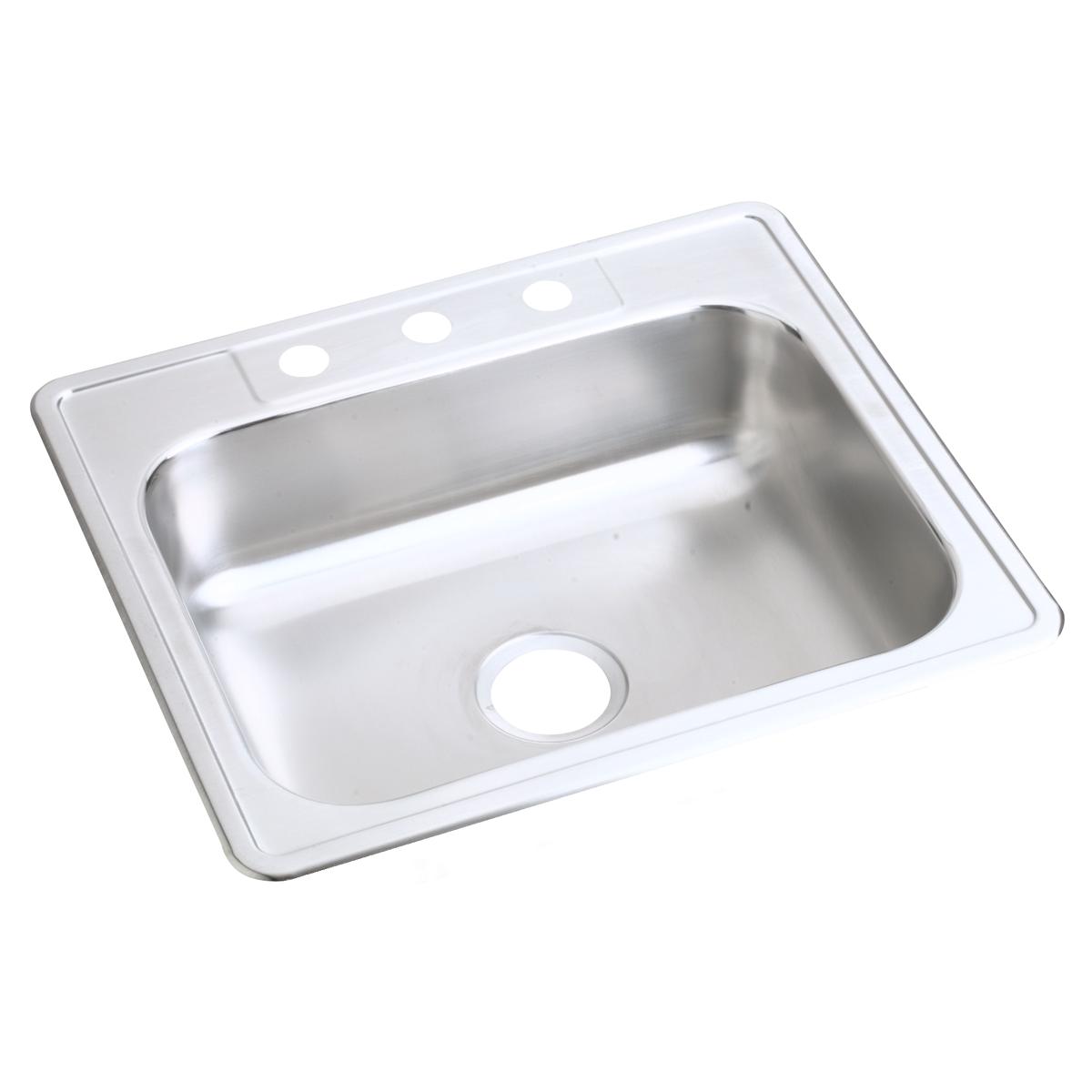 Elkay Dayton Stainless Steel 25" x 21-1/4" x 6-9/16", Single Bowl Drop-in Sink D125213