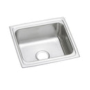 Elkay Lustertone Classic Stainless Steel 19" x 18" x 10-1/8", 0-Hole Single Bowl Drop-in Bar Sink DLFR191810