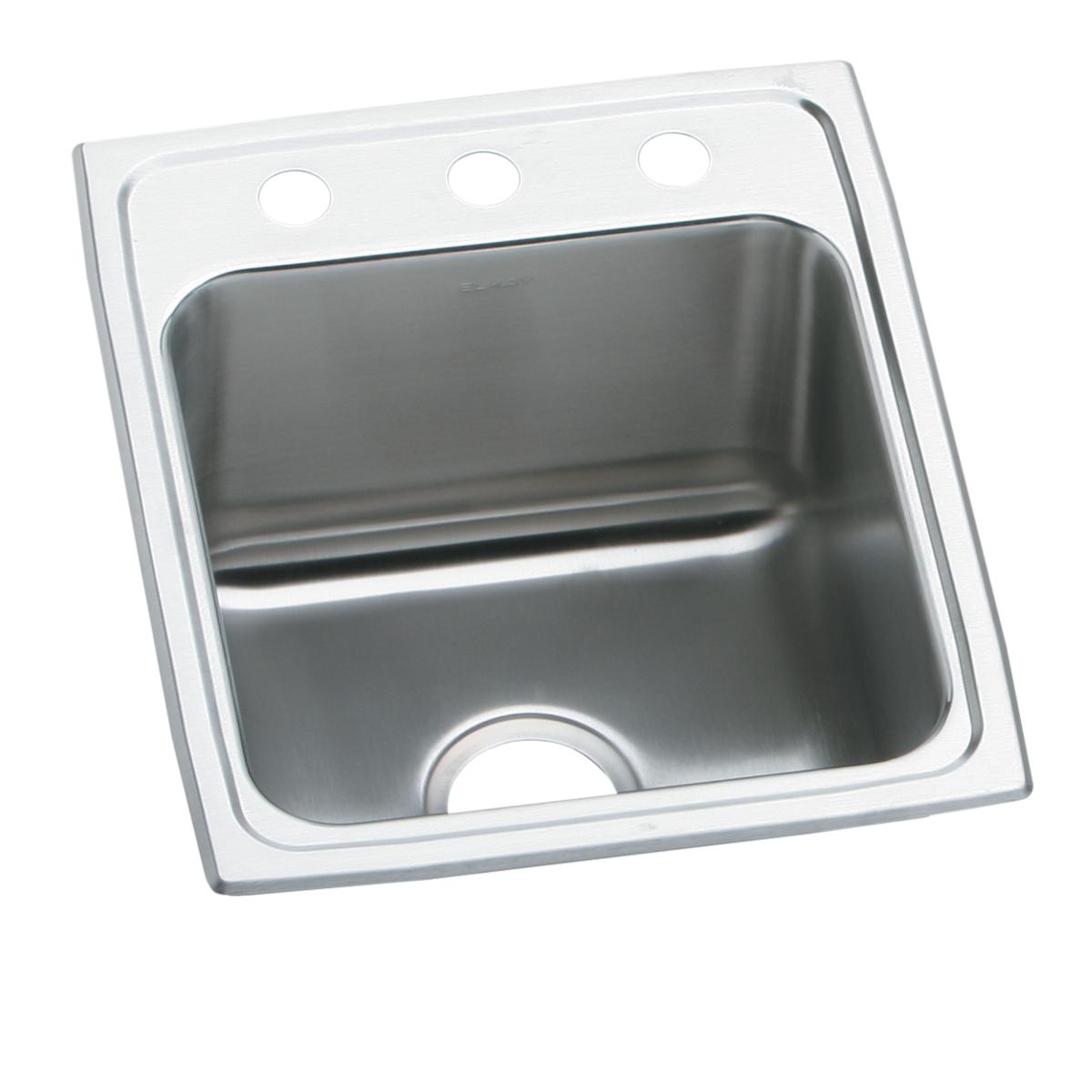 Elkay Lustertone Classic Stainless Steel 15" x 22" x 6", 2-Hole Single Bowl Drop-in ADA Sink LRAD1522602