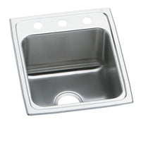 Elkay Lustertone Classic Stainless Steel 15" x 22" x 6", 2-Hole Single Bowl Drop-in ADA Sink LRAD1522602