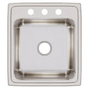 Elkay Lustertone Classic Stainless Steel 19-1/2" x 22" x 10-1/8", 3-Hole Single Bowl Drop-in Sink with Quick-clip DLRQ2022103