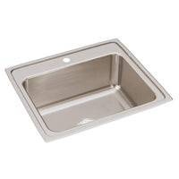 Elkay Lustertone Classic Stainless Steel 25" x 22" x 10-3/8", 1-Hole Single Bowl Drop-in Sink DLR2522101