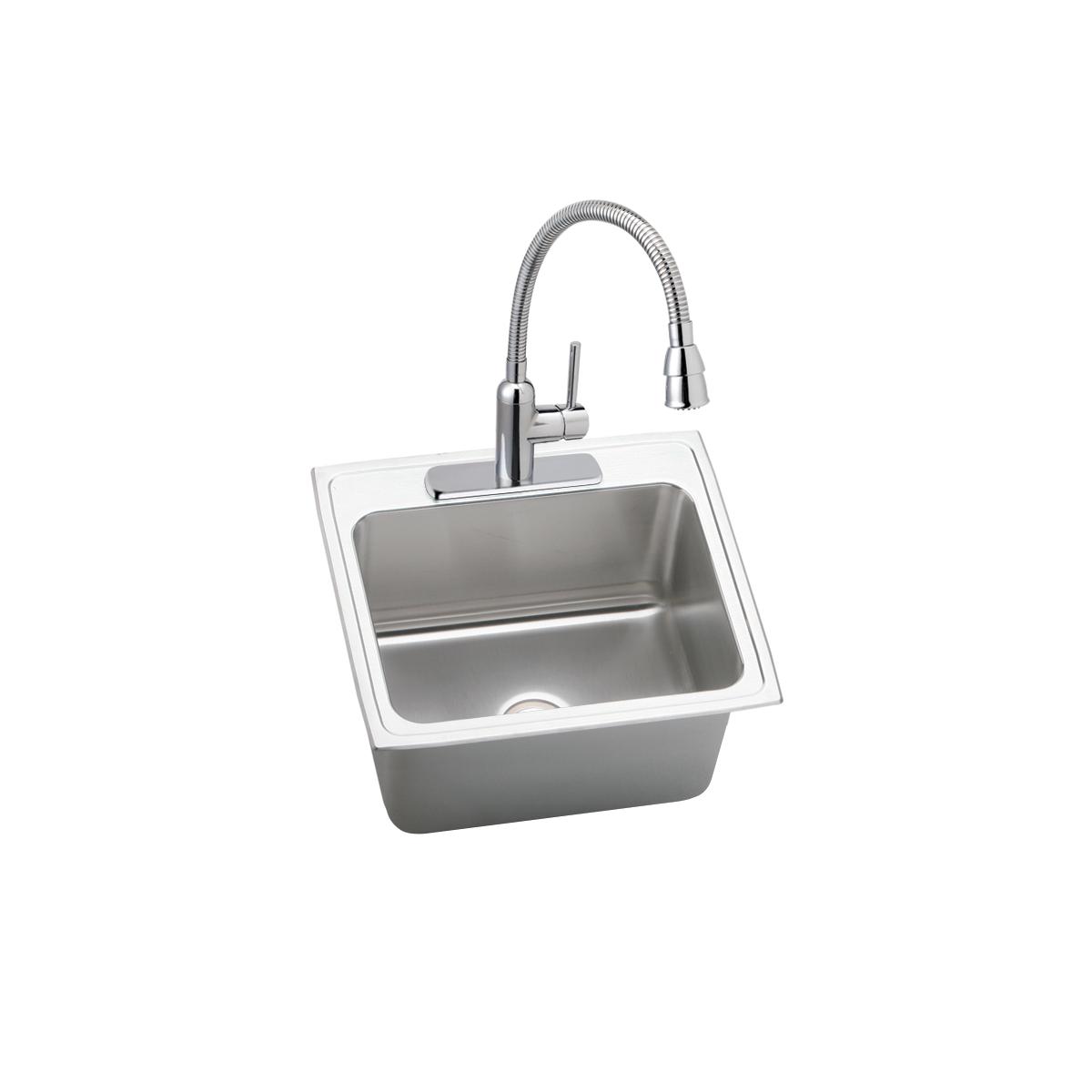 Elkay Lustertone Classic Stainless Steel 25" x 22" x 12-1/8", Single Bowl Drop-in Sink DLR2522121