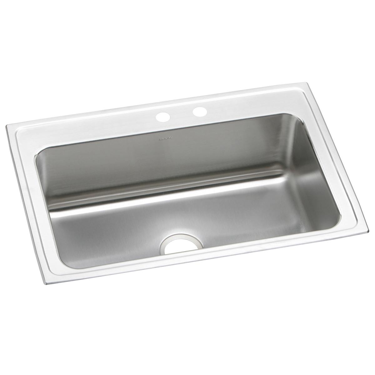 Elkay Lustertone Classic Stainless Steel 33" x 22" x 10-1/8", Single Bowl Drop-in Sink DLRS332210MR2