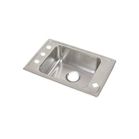 Elkay Lustertone Classic Stainless Steel 31" x 19-1/2" x 5-1/2", Single Bowl Drop-in Classroom ADA Sink DRKAD311955FR4
