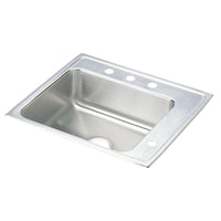 Elkay Lustertone Classic Stainless Steel 22" x 19-1/2" x 5-1/2", Single Bowl Drop-in Classroom ADA Sink DRKAD222055R3