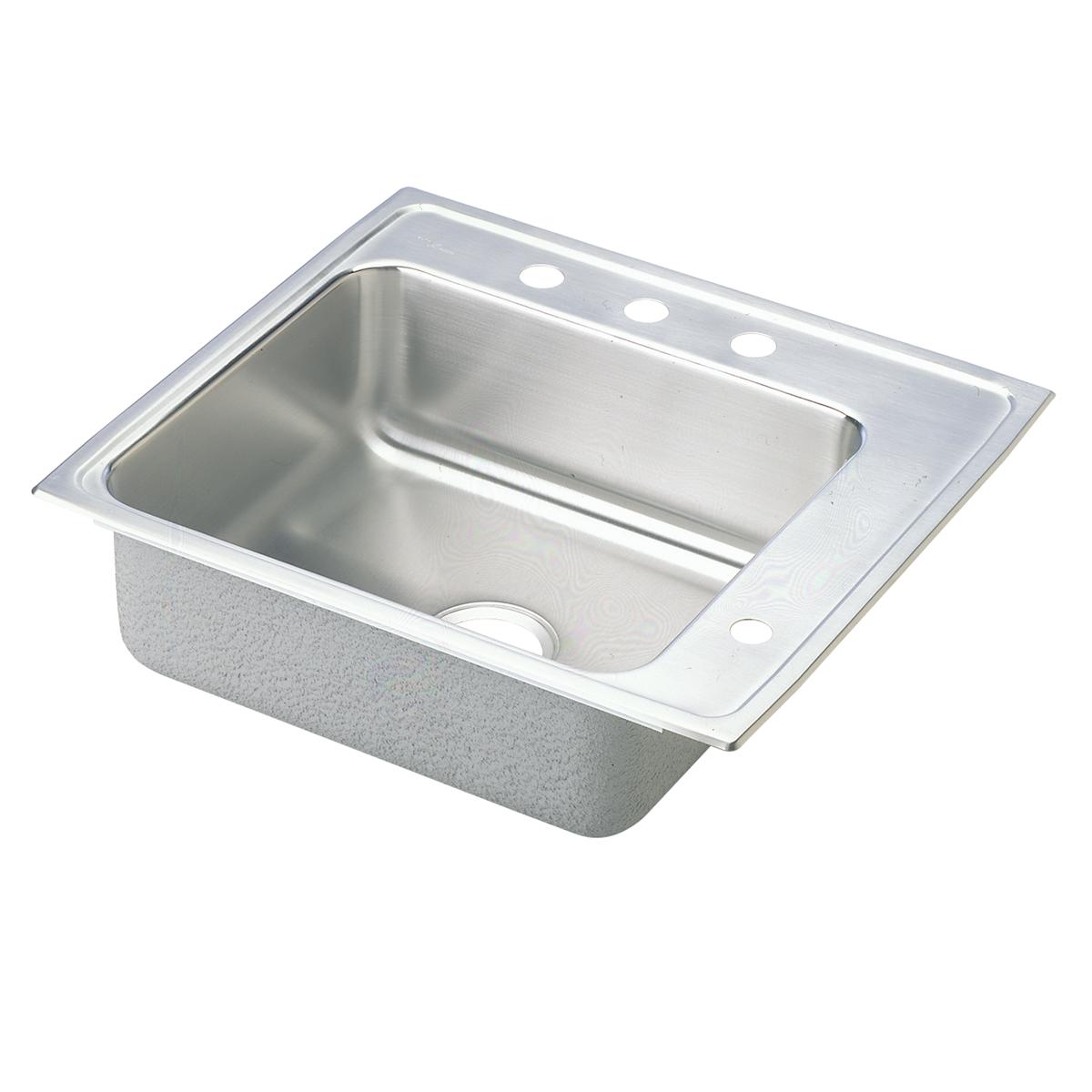 Elkay Lustertone Classic Stainless Steel 22" x 19-1/2" x 6-1/2", Single Bowl Drop-in Classroom ADA Sink DRKADQ222065R4