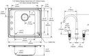 Dayton 18 Gauge Stainless Steel 22" x 19.5" x 6.5" Single Bowl Top Mount Sink Kit DRKADQ222065C