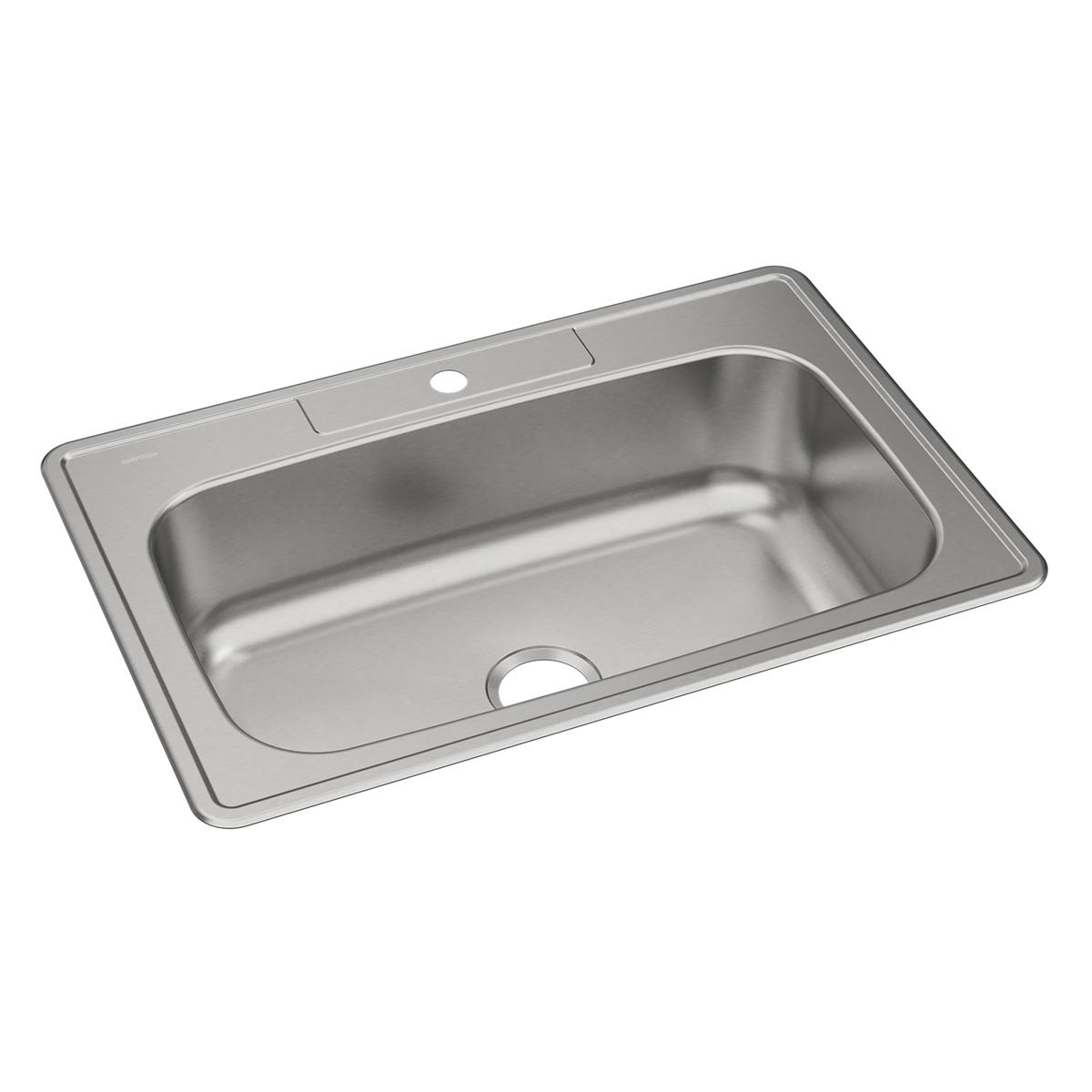 Elkay Dayton Stainless Steel 33" x 22" x 8-1/16", 1-Hole Single Bowl Drop-in Sink DSE133221