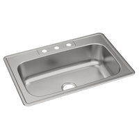 Elkay Dayton Stainless Steel 33" x 22" x 8-1/16", 3-Hole Single Bowl Drop-in Sink DSE133223