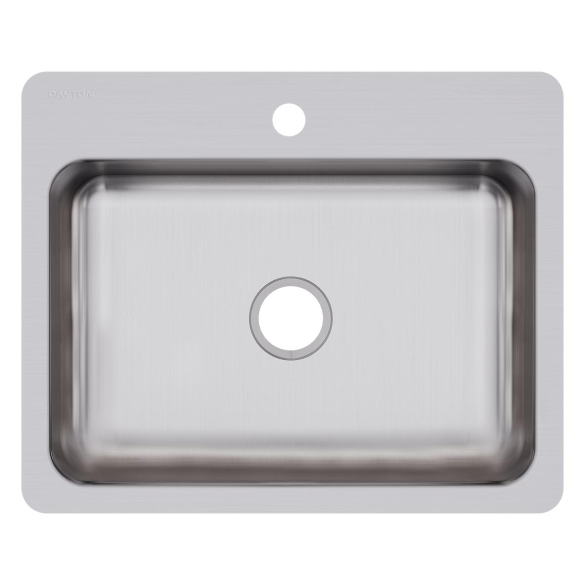 Elkay Dayton Stainless Steel 27" x 22" x 8", 1-Hole Single Bowl Dual Mount Sink DSESR127221