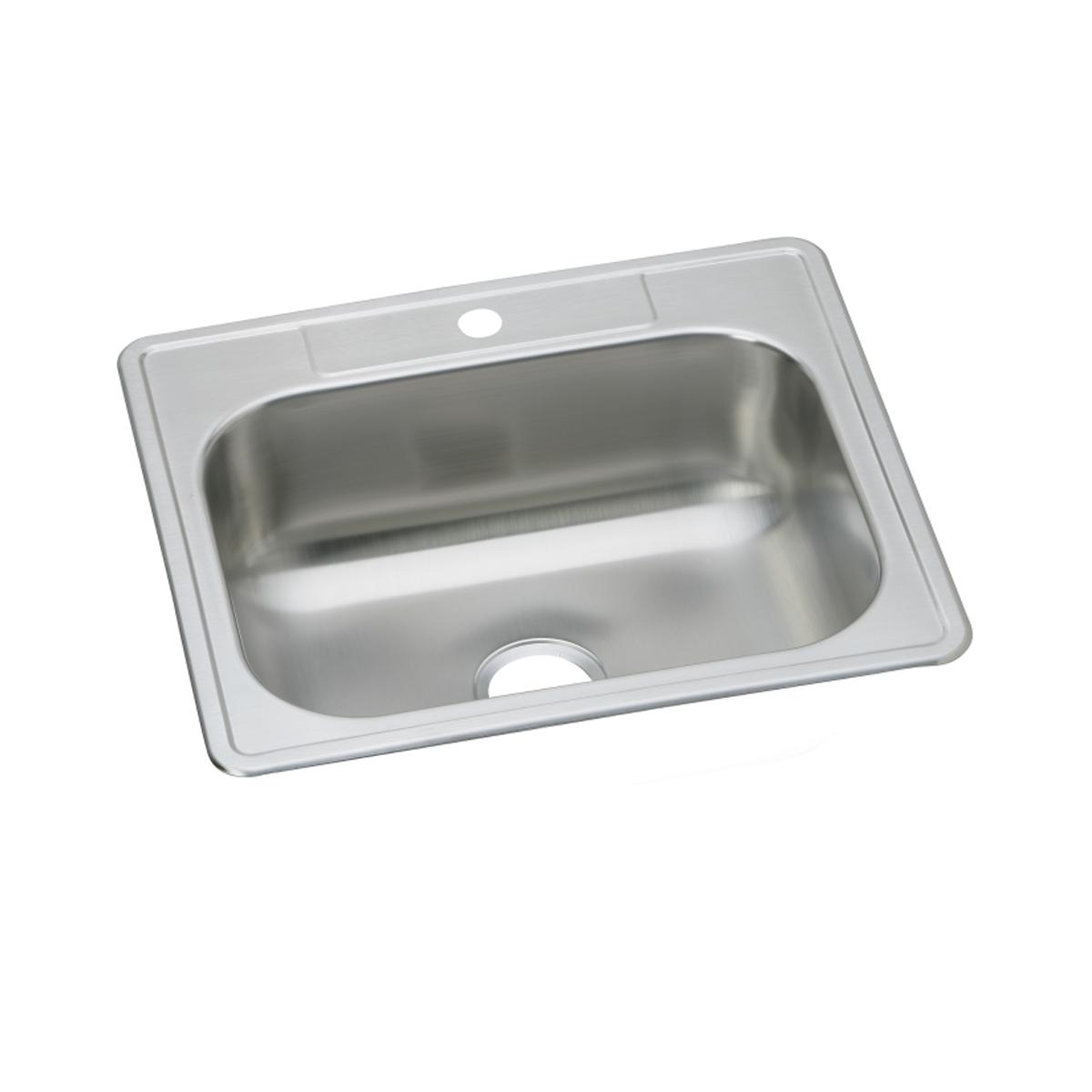 Elkay Dayton Stainless Steel 25" x 22" x 8-1/16", 1-Hole Single Bowl Drop-in Sink (40 Pack) DSEW40125221