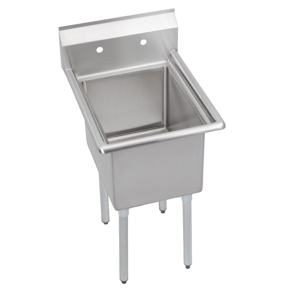 Elkay Dependabilt Stainless Steel 21" x 25-13/16" x 43-3/4" 18 Gauge One Compartment Sink with Stainless Steel Legs E1C16X20-0X