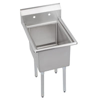 Elkay Dependabilt Stainless Steel 21" x 25-13/16" x 43-3/4" 18 Gauge One Compartment Sink with Stainless Steel Legs E1C16X20-0X
