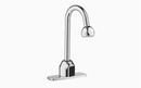 Sloan Optima EBF-750 1.5 GPM Battery-Powered Sensor Faucet, Polished Chrome, 4" Trim Plate, Shower Head Spray Below-Deck Manual Mixer Buy American Act