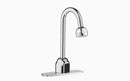 Sloan Optima EBF-750 1.5 GPM Battery-Powered Sensor Faucet, Polished Chrome, 8" Trim Plate, Shower Head Spray Above-Deck Mixer Buy American Act