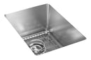Elkay Crosstown 18 Gauge Stainless Steel 13-1/2" x 18-1/2" x 9" Single Bowl Undermount Bar Sink Kit ECTRU12179TC