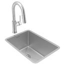 Elkay Crosstown 18 Gauge Stainless Steel 13-1/2" x 18-1/2" x 9" Single Bowl Undermount Bar Sink & Faucet Kit with Drain ECTRU12179TFCC