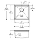 Elkay Crosstown 18 Gauge Workstation Stainless Steel 18-1/2" x 18-1/2" x 8-3/4" Single Bowl Undermount Sink Kit ECTRU17169W