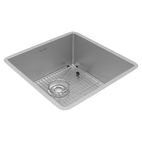 Elkay Crosstown 18 Gauge Stainless Steel 18-1/2" x 18-1/2" x 9" Single Bowl Undermount Sink Kit ECTRU17179TC