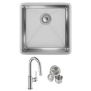 Elkay Crosstown 18 Gauge Stainless Steel 18-1/2" x 18-1/2" x 9" Single Bowl Undermount Sink & Faucet Kit with Drain ECTRU17179TFCC