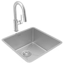Elkay Crosstown 18 Gauge Stainless Steel 18-1/2" x 18-1/2" x 9" Single Bowl Undermount Sink & Faucet Kit with Drain ECTRU17179TFCC