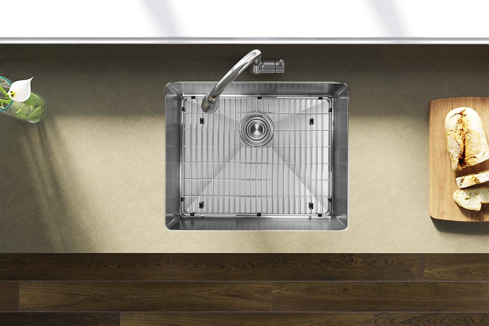 Elkay Crosstown 18 Gauge Stainless Steel 22-1/2" x 18-1/2" x 9" Single Bowl Undermount Sink Kit ECTRU21179TC