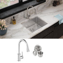 Elkay Crosstown 18 Gauge Stainless Steel 22-1/2" x 18-1/2" x 9" Single Bowl Undermount Sink & Faucet Kit with Drain ECTRU21179TFCC