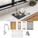 Elkay Crosstown 18 Gauge Workstation Stainless Steel 25-1/2" x 18-1/2" x 9" Single Bowl Undermount Sink & Faucet Kit ECTRU24169RTFCW