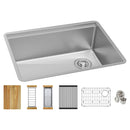 Elkay Crosstown 18 Gauge Workstation Stainless Steel 25-1/2" x 18-1/2" x 9" Single Bowl Undermount Sink Kit ECTRU24169RTWC
