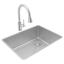 Elkay Crosstown 18 Gauge Stainless Steel 25-1/2" x 18-1/2" x 9" Single Bowl Undermount Sink & Faucet Kit with Drain ECTRU24179RTFCC