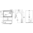 Elkay Crosstown 18 Gauge Stainless Steel 25-1/2" x 18-1/2" x 9" Single Bowl Undermount Sink & Faucet Kit with Drain ECTRU24179RTFCC