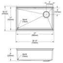 Elkay Crosstown 18 Gauge Workstation Stainless Steel 28-1/2" x 18-1/2" x 8-1/2" Single Bowl Undermount Sink Kit ECTRU27169RW