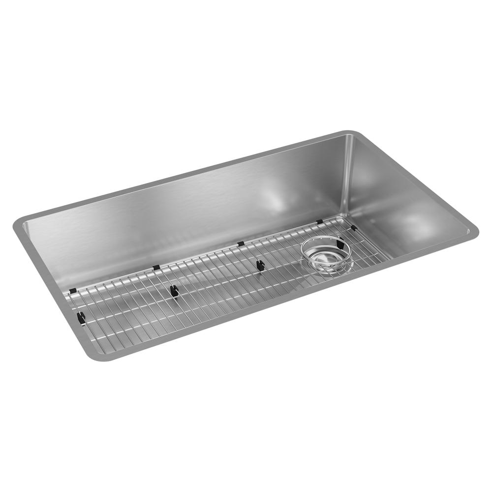 Elkay Crosstown 18 Gauge Stainless Steel 31-1/2" x 18-1/2" x 9" Single Bowl Undermount Sink Kit ECTRU30179RTC
