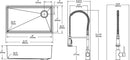 Elkay Crosstown 18 Gauge Stainless Steel 31-1/2" x 18-1/2" x 9" Sgl Bowl Undermount Sink & Faucet Kit w/Bottom Grid & Drain ECTRU30179RTFBC