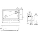Elkay Crosstown 18 Gauge Stainless Steel 31-1/2" x 18-1/2" x 9" Single Bowl Undermount Sink Kit with Faucet ECTRU30179RTFC