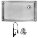 Elkay Crosstown 18 Gauge Stainless Steel 31-1/2" x 18-1/2" x 9" Single Bowl Undermount Sink & Faucet Kit with Drain ECTRU30179RTFMC