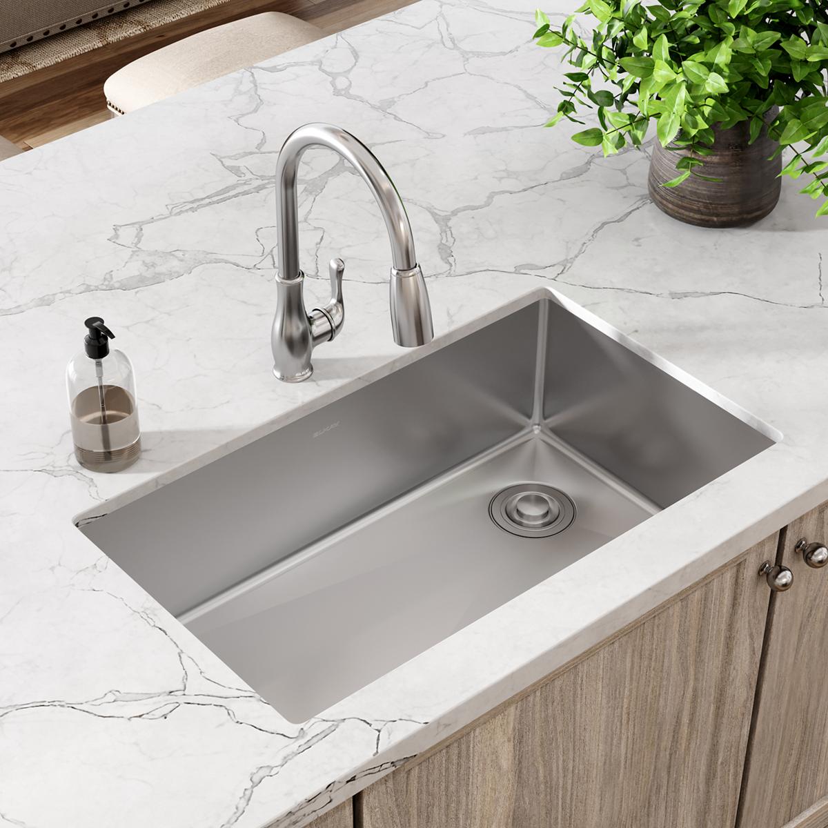 Elkay Crosstown Stainless Steel kitchen sink, Polished Satin ECTRU30179RT
