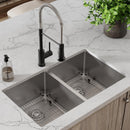 Elkay Crosstown 18 Gauge Stainless Steel 31-1/2" x 18-1/2" x 9" Eql Dbl Bwl Undermount Sink & Fct Kit w/Bottom Grid & Drain ECTRU31179TFMBC