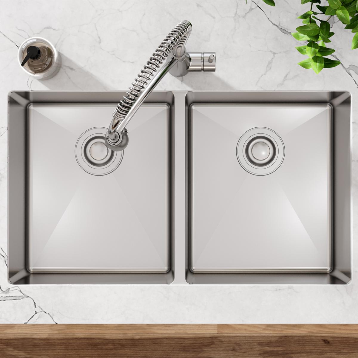 Elkay Crosstown Stainless Steel kitchen sink, Polished Satin ECTRU31179T