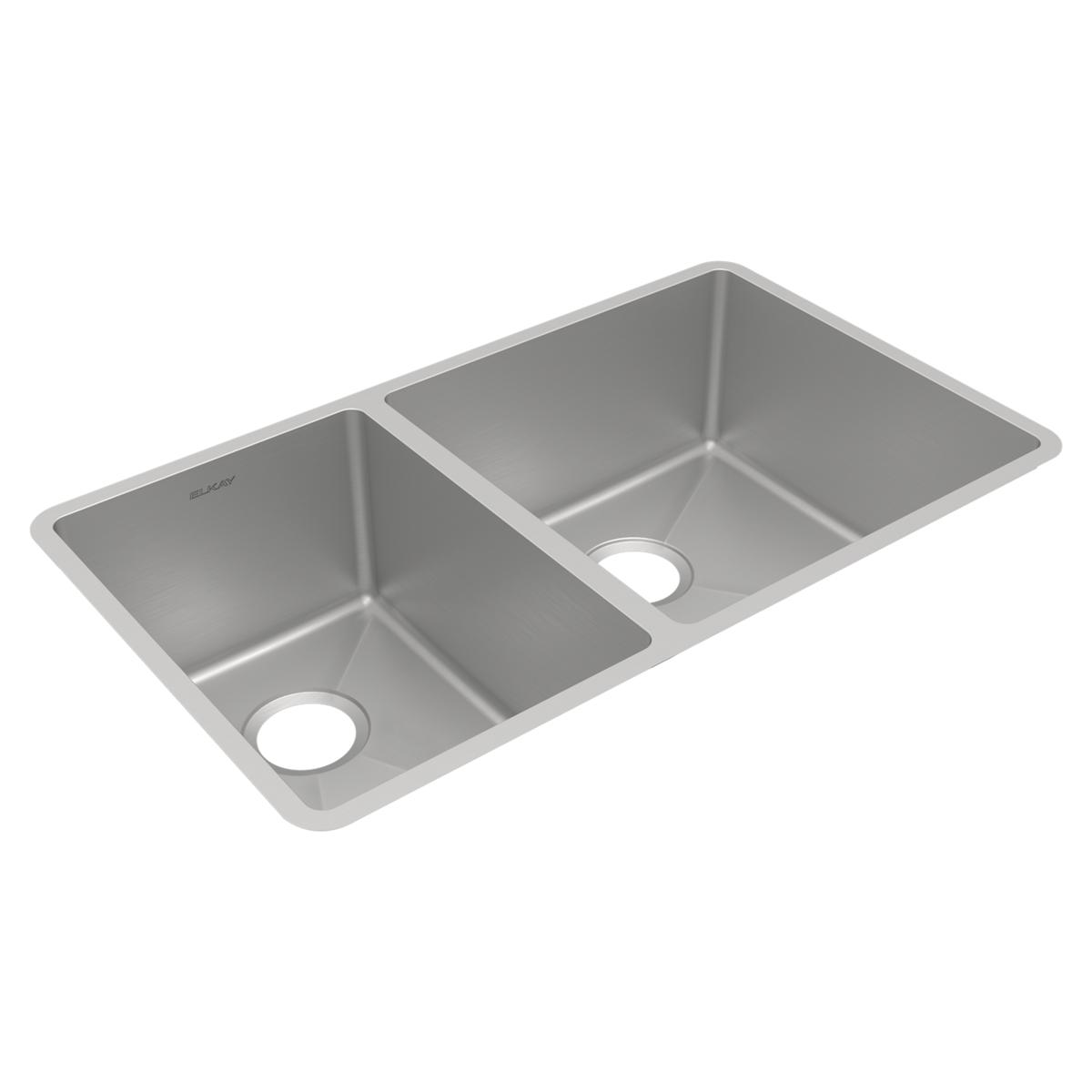 Elkay Crosstown Stainless Steel kitchen sink, Polished Satin ECTRU32179LT