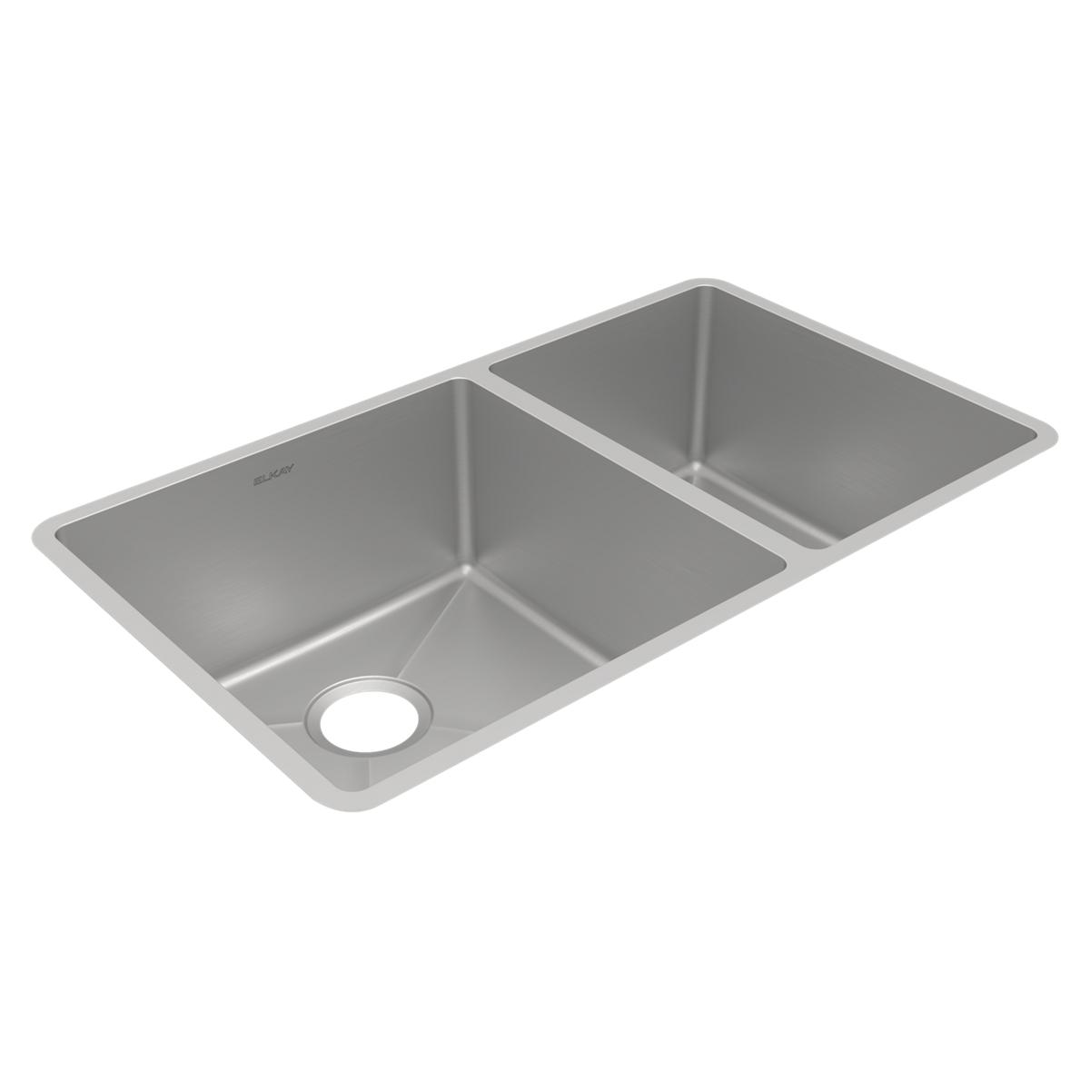 Elkay Crosstown Stainless Steel kitchen sink, Polished Satin ECTRU32179RT