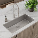 Elkay Crosstown 18 Gauge Stainless Steel 36-1/2" x 18-1/2" x 9" Single Bowl Undermount Sink & Faucet Kit with Drain ECTRU35179TFCC