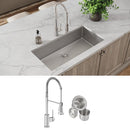 Elkay Crosstown 18 Gauge Stainless Steel 36-1/2" x 18-1/2" x 9" Single Bowl Undermount Sink & Faucet Kit with Drain ECTRU35179TFCC