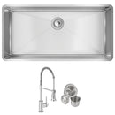 Elkay Crosstown 18 Gauge Stainless Steel 36-1/2" x 18-1/2" x 9" Single Bowl Undermount Sink & Faucet Kit with Drain ECTRU35179TFCC