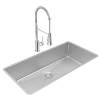 Elkay Crosstown 18 Gauge Stainless Steel 36-1/2" x 18-1/2" x 9" Single Bowl Undermount Sink & Faucet Kit with Drain ECTRU35179TFCC