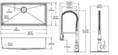 Elkay Crosstown 18 Gauge Stainless Steel 36-1/2" x 18-1/2" x 9" Single Bowl Undermount Sink & Faucet Kit with Drain ECTRU35179TFCC